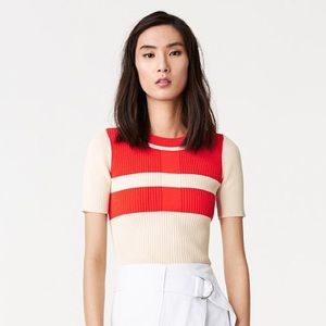 NWOT Tory Burch Poppy Ribbed Sweater XS